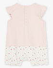 Short pink romper with bunny print at the beach CEGLACE / 22E5BF54GRE311