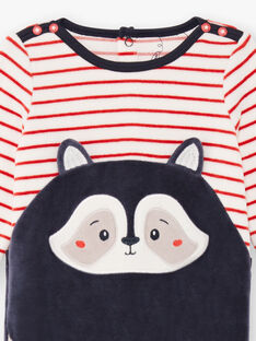 Baby Boy Long Sleeve Raccoon Sleep Suit BEALBERT / 21H5BG61GRE942