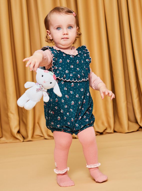 Corduroy floral print romper DATAHIS / 22H1BFZ1BARG633