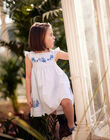 Striped ecru dress child girl CYARAYETTE / 22E2PFK1ROB001