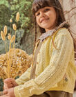 Yellow mimosa openwork cardigan child girl CECARETTE / 22E2PFB1CAR114