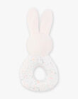 Pink velvet bunny rattle birth girl CONNIE / 22E0AFC1HOC301