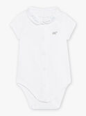 Mixed birth green bloomer and collar bodysuit in ecru COLOAN / 22E0CMI1ENS203
