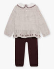 Baby girl blouse and legging set in fleece DAKORALIE / 22H1BFR1ENS006