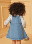 Blue and ecru bodysuit and pinafore dress set LACELIA / 24H1BFJ1ENS001