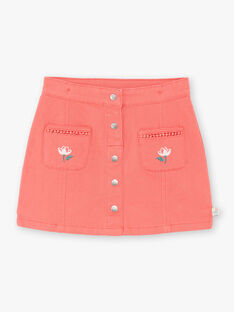 Pink trapeze skirt in cotton twill ZETOMETTE / 21E2PFI1JUP404