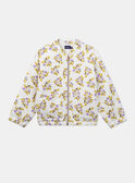 Floral varsity-style jacket tubular knit fabric KOMPETTE / 24E2PFD2CAR808