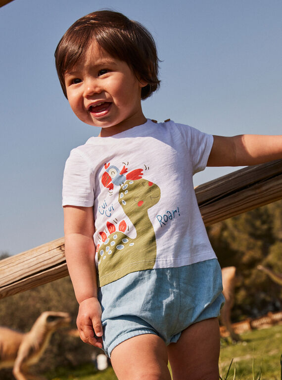 Baby boy's ecru jumpsuit CAWEST / 22E1BGP2CBL001