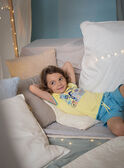 Blue and yellow pyjamas with crocodile print child boy CAPLAGE / 22E5PG51PYJB113