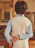 Beige waistcoat with engraved buttons KREGILAGE / 24E3PGL1GSM000