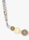 Child girl's floral print and colored beads necklace COLIETTE / 22E4PFQ2CLIB112