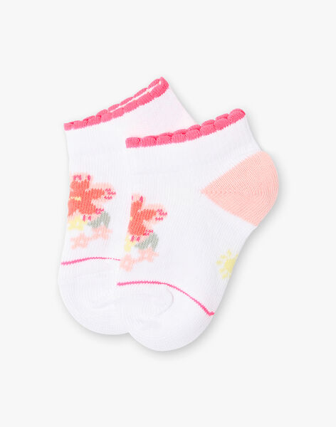 Baby Girl White Socks With Flower Jacquard For Baby For Sale On Sergent Major International Website
