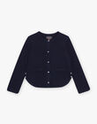 Navy blue fancy knit cardigan DRODIGETTE 1 / 22H2PFQ5CARC214