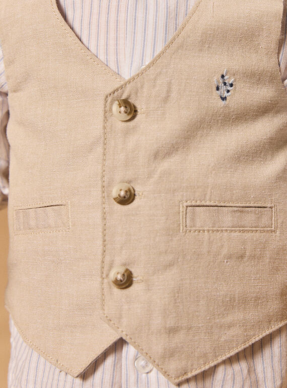 Water blue CARDIGAN WHITHOUT SLEEVES MAEDOUARD / 25E1BGL1CSM213