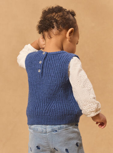 Navy CARDIGAN WHITHOUT SLEEVES MADENISE / 25E1BF81CSMC212