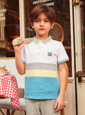 Tricolour striped polo shirt KLAPOLAGE / 24E3PGN1POL000