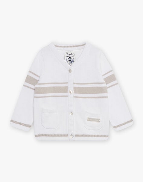 Baby boy's ecru and grey formal vest CAMAX / 22E1BGH1GIL000