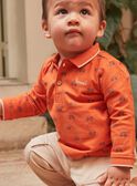 Clay polo shirt with tractor print GABRIEL / 23H1BG71POLF519