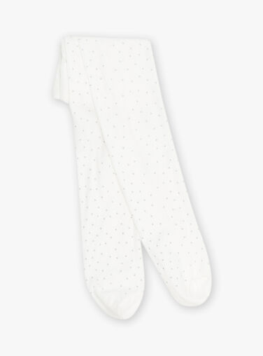 Ivory foam tights with silver polka dots. FRECOLETTE / 23E4PFI1COL005