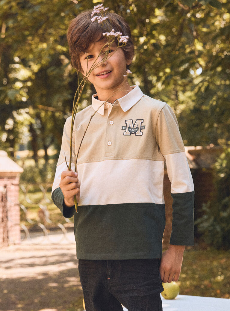 Green POLO SHIRT Green POLO SHIRT NIBLOCAGE / 25H3PGL1POLG607