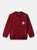 Burgundy KIDS CARDIGAN LARILAGE / 24H3PGR1GIL501