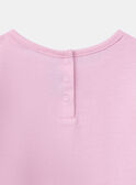 Marshmallow-pink T-shirt with ruffled shoulders KABOULETTE / 24E2PF31TML318
