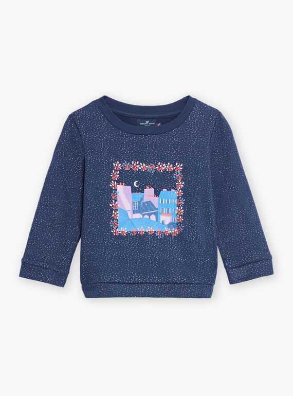 Camille Witt Limited Edition - Sequined navy sweater DOSWETTE / 22H2PFT1SWE705