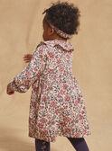 Beige twill dress with floral print GAKATIA / 23H1BFH1ROB080