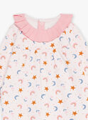 Blush romper with stars, moons, rainbows and flowers print GEISIS / 23H5BF15GRED300