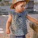 Floral print poplin blouse