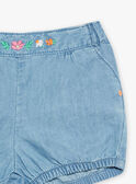 Baby girl blue denim shorts CAPHILIPA / 22E1BFM1SHOP272