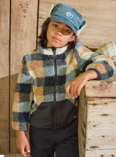 Navy POLAR KIDS CARDIGAN LALCARAGE / 24H3PGS1GIP070