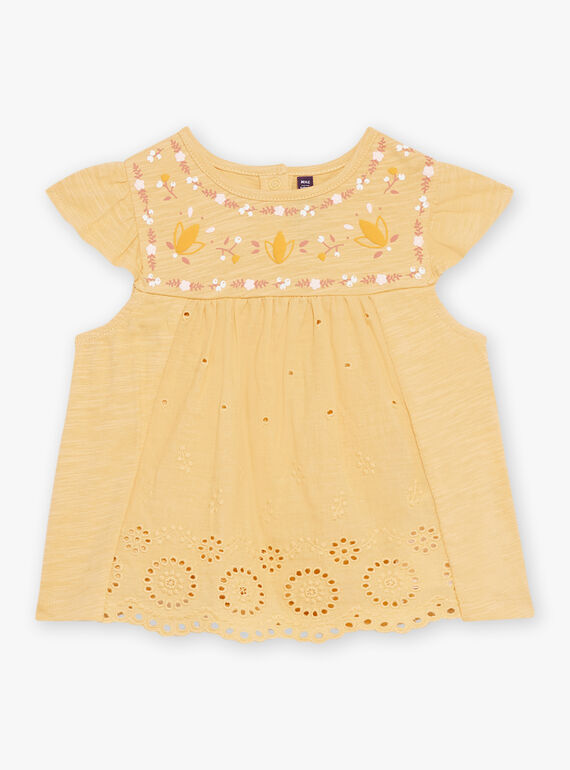 Wheat T-shirt in jersey and poplin FAUSTINE / 23E1BFP1TEEB112