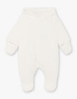 Hooded pilot suit in ecru for mixed birth BOYAEL / 21H0CM41PIL001