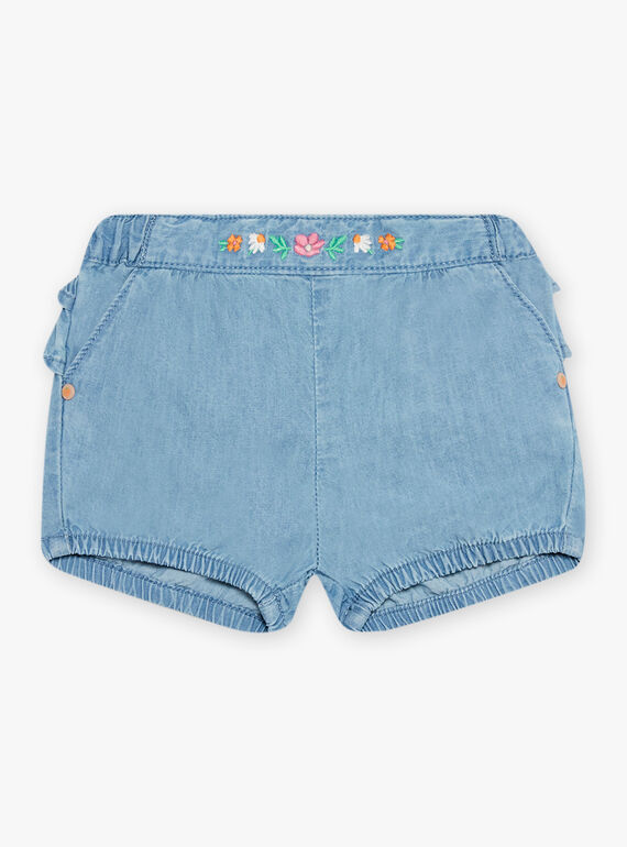 Baby girl blue denim shorts CAPHILIPA / 22E1BFM1SHOP272