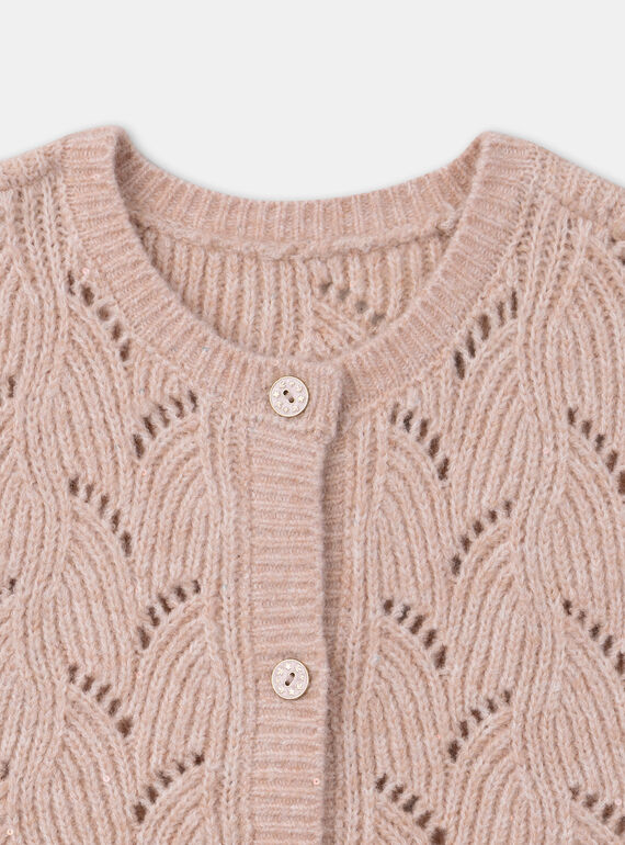 Pink copper CARDIGAN WHITHOUT SLEEVES LOIPULETTE / 24H2PFU1CSMK007