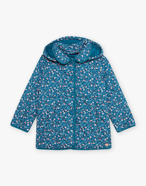 Quilted jacket with duck blue hood DRAMIETTE / 22H2PFG1VES714