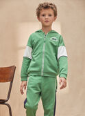 Green hooded sweatshirt KRICHAMAGE / 24E3PGB2JGHG602