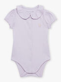 White bodysuit and lilac romper with flower print FORANE / 23E0CFT1ENS000