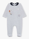 Off white striped sleep suit FEDIDI / 23E5BG22GRE001