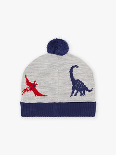 Two-colored beanie with dinosaur motif for boys BABANAGE / 21H4PGD1BON943