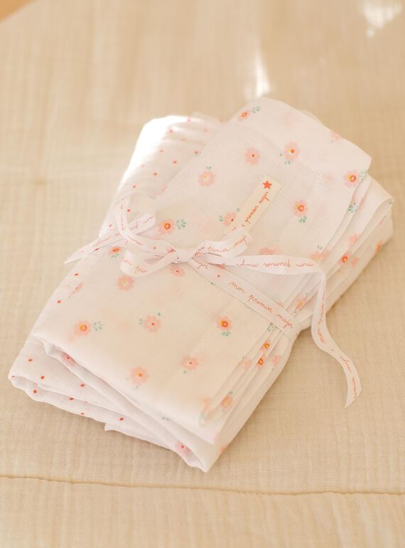 Set of 2 off white organic cotton diapers FOKELINA / 23E0AF61LAN321