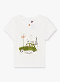 Baby boy white and green T-shirt BADAEL / 21H1BG21TMC632