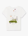 Baby boy white and green T-shirt BADAEL / 21H1BG21TMC632