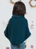Girl's duck blue poncho BOFIONETTE / 21H2PF91PON714