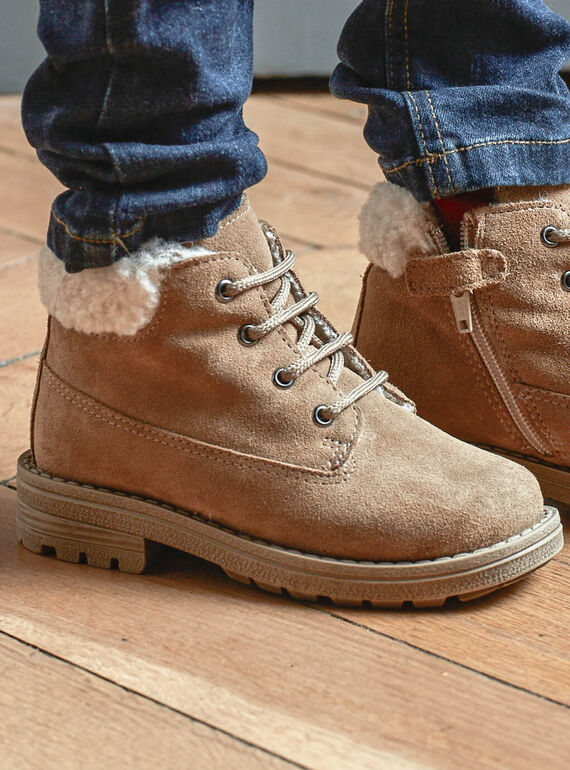 Child boy camel furry boots BANUBAGE / 21F10PG51D0D804