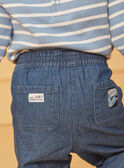 Blue denim pants with cut-outs LADORIAN / 24H1BGJ1JEAP274