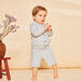 Mottled gray fleece vest