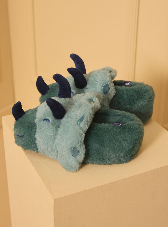 Green SLIPPERS 3D LITOAGE / 24F10PG61PTD608