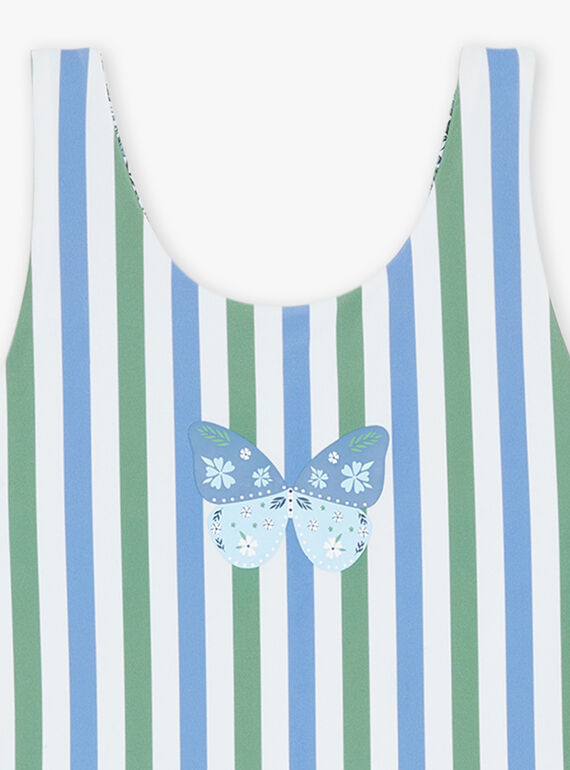 1 piece reversible ecru floral print swimsuit FRYVERETTE / 23E4PFM2D4K001